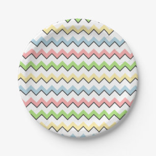 Pastel Zickzack Drop Shadow von Shirley Taylor Pappteller