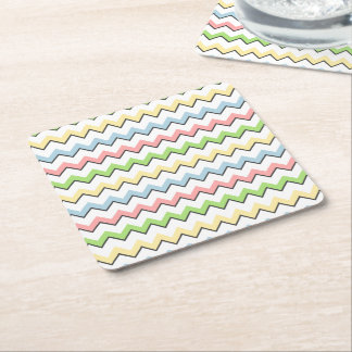 Pastel Zickzack Drop Shadow von Shirley Taylor Rechteckiger Pappuntersetzer