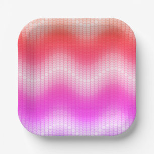 Pastel Zickzack Pappteller