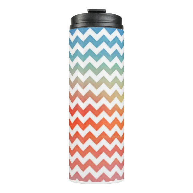 Pastel Zickzack Thermosbecher (Vorderseite)