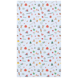 Pastelblaue Weihnachtsdekorationstabelle für die Z Tischdecke