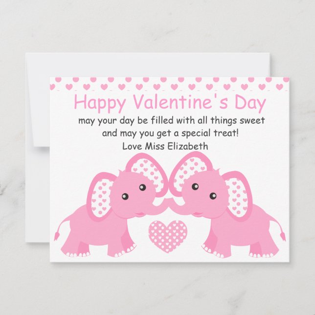 Pastelephants in Pink! Feiertagskarte (Vorderseite)