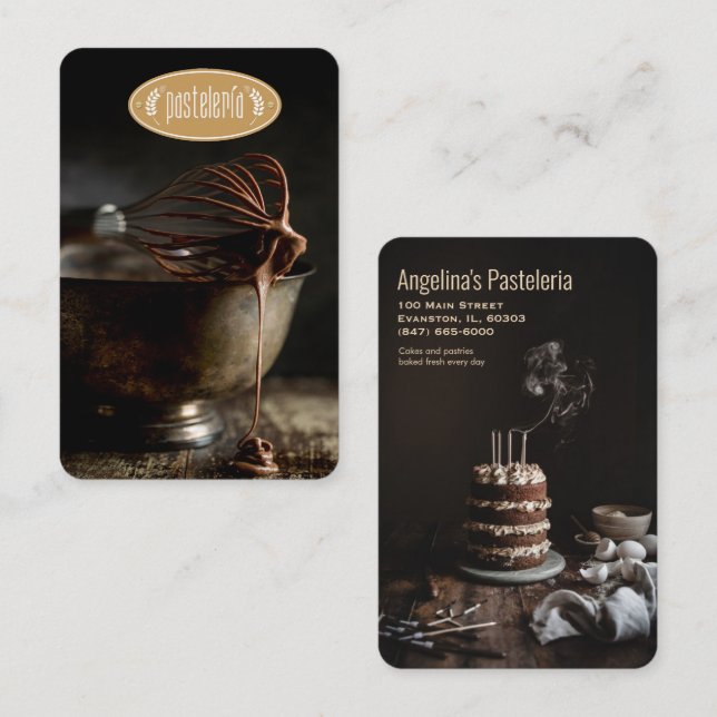Pasteleria/Bäckerei Business Card Visitenkarte (Vorne/Hinten)