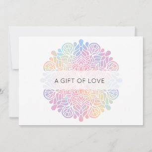 *~* Pastelfarben Rainbow Mandala Spirituell Mitteilungskarte