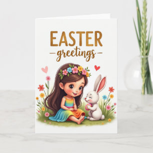 Pastelherzen Frühling Grußkarte Karte