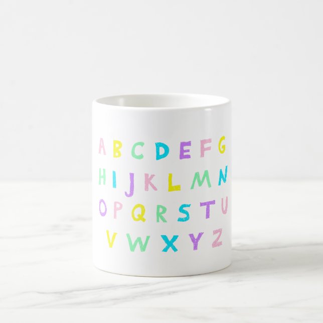 Pastell A-B-C's Kaffeetasse (Mittel)