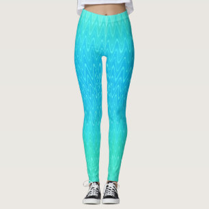 Pastell Abstrakt Art Aquamarin Türkis Blau Grün Leggings