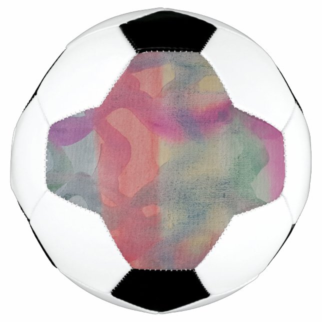 Pastell Abstrakt Art Fußball (Vorderseite)