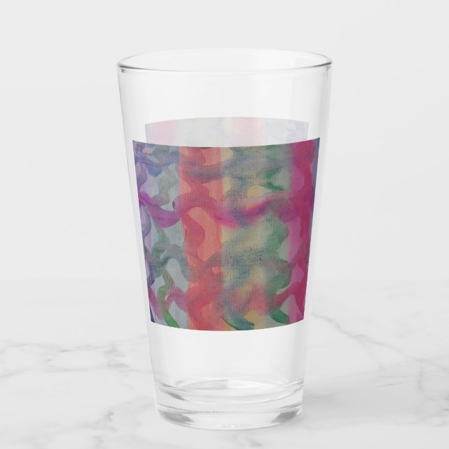 Pastell Abstrakt Art Glas (Vorderseite)