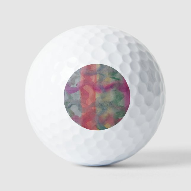Pastell Abstrakt Art Golfball (Vorderseite)