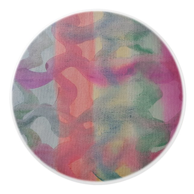 Pastell Abstrakt Art Keramikknauf (Vorderseite)