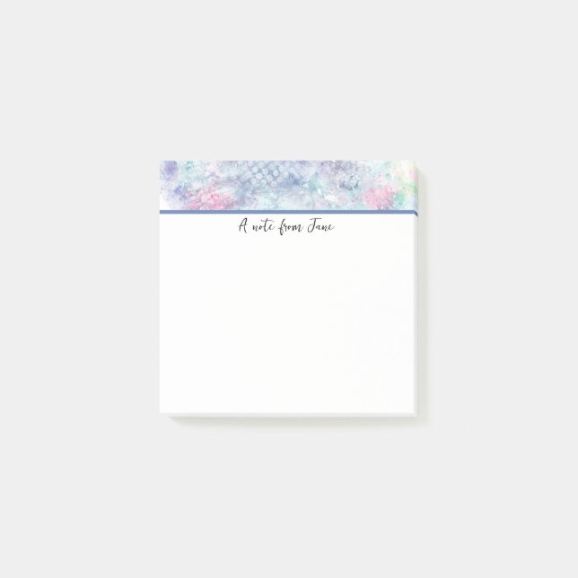 Pastell Abstrakt Art Post-it Klebezettel (Vorderseite)