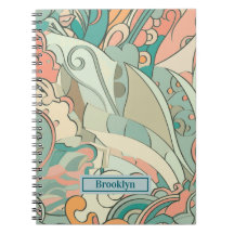 Pastell-Abstrakt-Foto-Notebook
