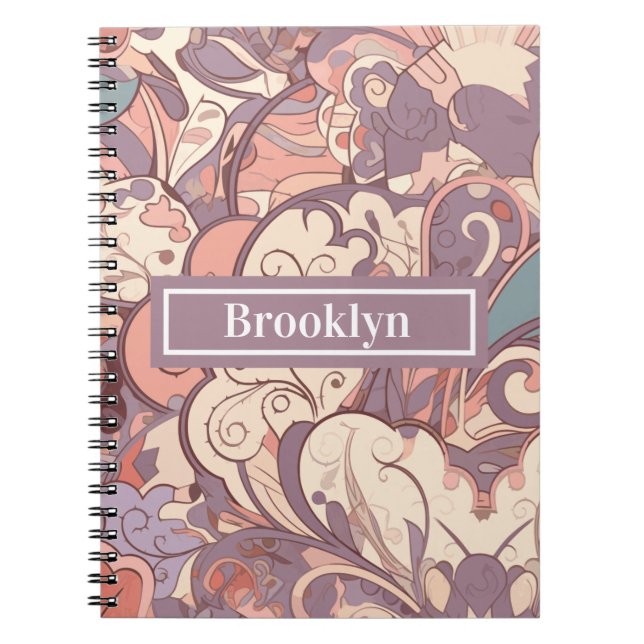 Pastell-Abstrakt-Notebook Notizblock (Vorderseite)