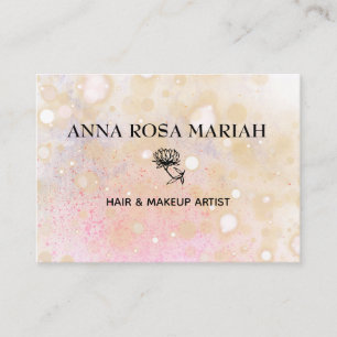 *~* Pastell Abstrakt Pink Peach Blume Lotus Visitenkarte