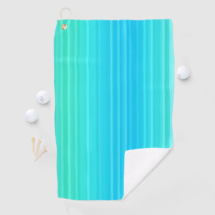 Pastell Abstrakt Türkis Blaue Streifen Golfhandtuch