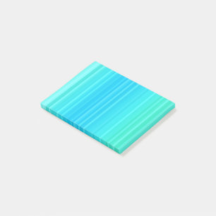 Pastell Abstrakt Türkis Blaue Streifen Post-it Klebezettel