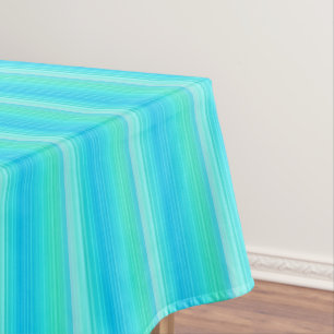 Pastell Abstrakt Türkis Blaue Streifen Tischdecke