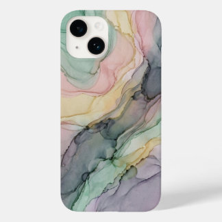 Pastell-Alkohol-Tintenfluid-Abstraktmarmor Case-Mate iPhone 14 Hülle