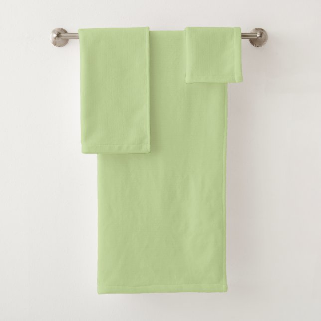 Pastell Apfelgrün einfarbig  Badhandtuch Set (Insitu)