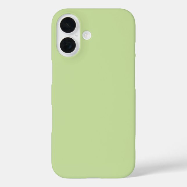 Pastell Apfelgrün einfarbig  iPhone 16 Hülle (Rückseite)