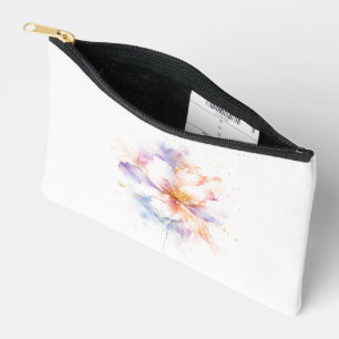 Pastell-Aquarell-Blumen mit goldenen Akzenten Kuns Zubehörtasche