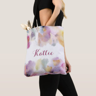 Pastell-Aquarell-Blumen-Tasche Tasche