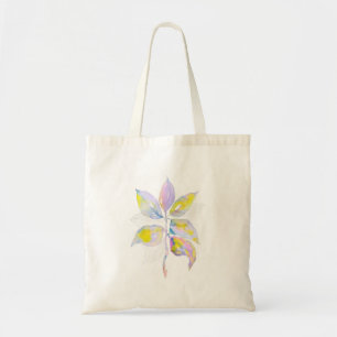 Pastell-Aquarell-Botanische Blätter-Illustration Tragetasche