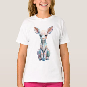 Pastell-Aquarell-Mythisches Baby-Rehkinder-Kinder T-Shirt