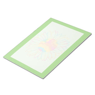 Pastell-Aquarell-Sonnenblumen-Design Notizblock
