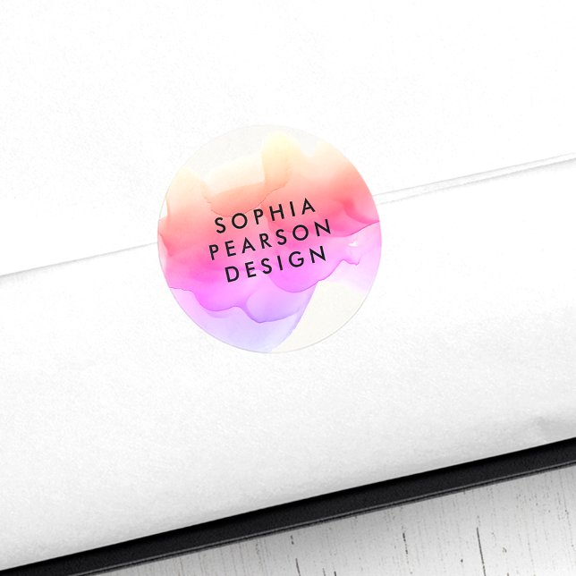 Pastell-Aquarellfeld Runder Aufkleber (Von Creator hochgeladen)