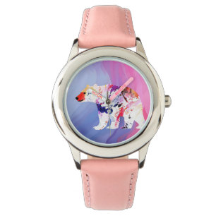 Pastell-arktischer Explorer in Wasserfarbe Armbanduhr
