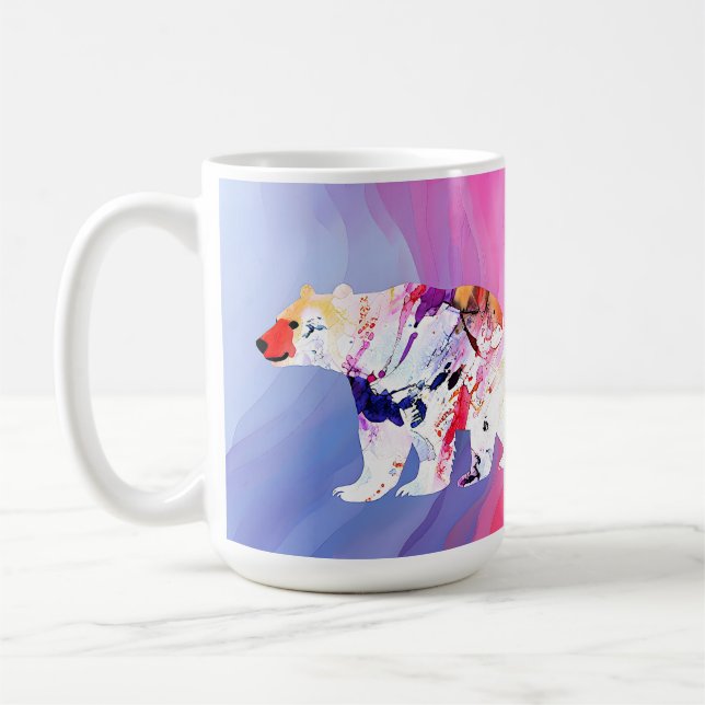 Pastell-arktischer Explorer in Wasserfarbe Kaffeetasse (Links)