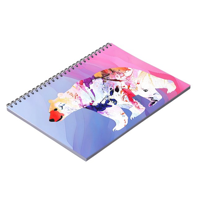 Pastell-arktischer Explorer in Wasserfarbe Notizblock (Linke Seite)