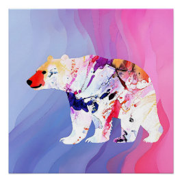 Pastell-arktischer Explorer in Wasserfarbe Poster