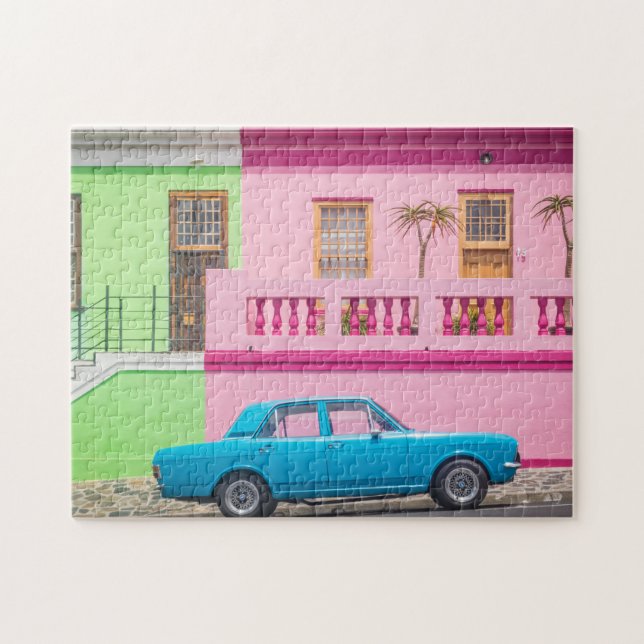 Pastell Auto & Gebäude (Horizontal)