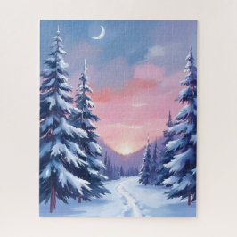 Pastell-Awinterabendrot | Naturmalerei Aquarell