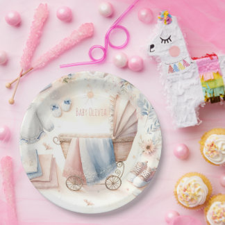 Pastell-Baby-Party Pappteller