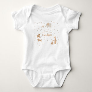 Pastell-Beige-Süße-illustrative-Baby-Party Baby Strampler
