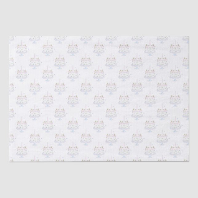Pastell Birthday Cake Wrapping Paper Seidenpapier (Vorderseite)