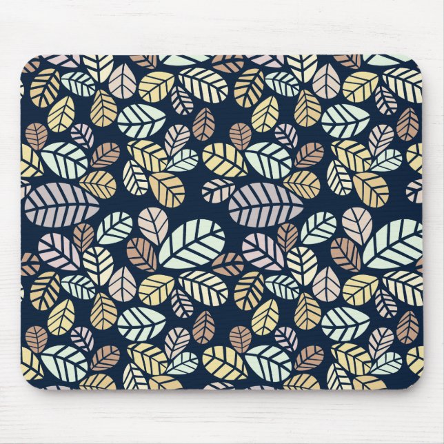 Pastell-Blätter-Mauspad Mousepad (Vorne)