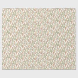 Pastell-Blattmuster Botanik Geschenkpapier