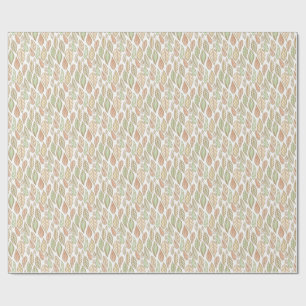 Pastell-Blattmuster Botanik Geschenkpapier