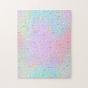 Pastell Blau Pink Lila Klein Helle Goldene Punkte