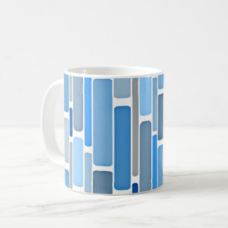 Pastell Blau und Grau Muster, Kaffeetasse
