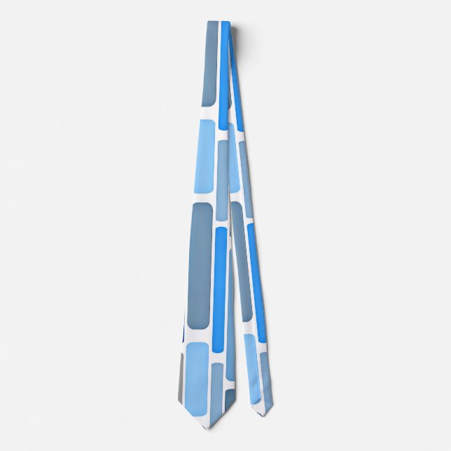 Pastell Blau und Grau Muster, Krawatte (Vorderseite)