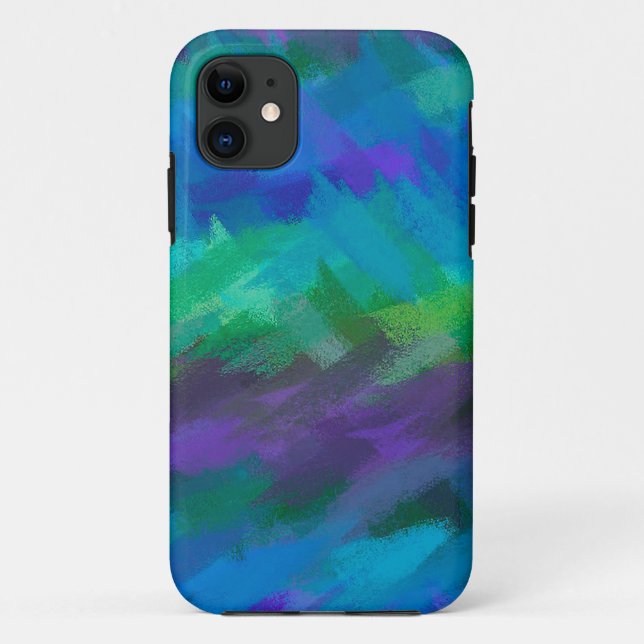 Pastell Blau und Lila Abstrakt Case-Mate iPhone Hülle (Rückseite)