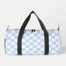 Pastell Blau Weiß Retro Schachbrettmuster