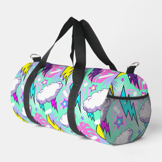 Pastell-Blitzschläge  Duffle Bag (Rechte Ecke)