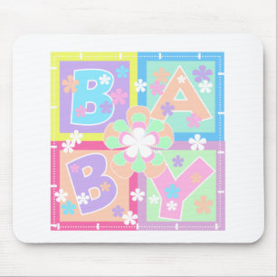 Pastell-Blöcke Baby Mousepad